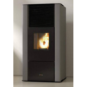 STUFA ANSELMO COLA IN ACCIAIO 6,33 KW PERLA
