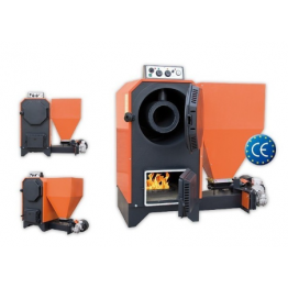 CALDAIA FLORIDA ORIZZONTALE AUTOPULENTE SANSA & PELLETS 34 KW