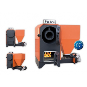 CALDAIA FLORIDA ORIZZONTALE AUTOPULENTE SANSA & PELLETS 34 KW