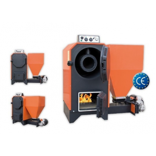 STUFA FLORIDA ORIZZONTALE AUTOPULENTE SANSA & PELLETS 34 KW