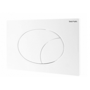 PLACCA BAMPI FLOW DOPPIO TASTO PER CASSETTA VASO BIANCO