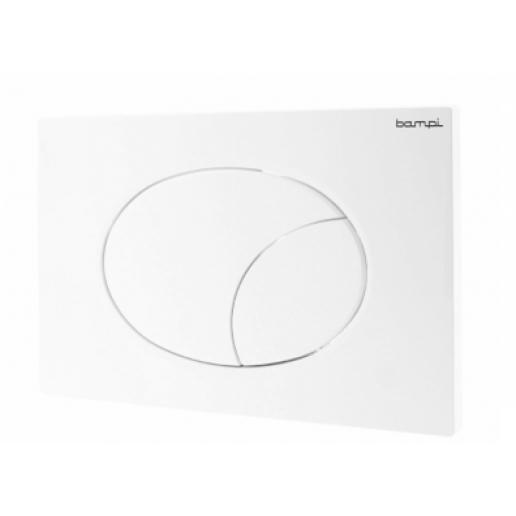 PLACCA BAMPI FLOW DOPPIO TASTO PER CASSETTA VASO BIANCO