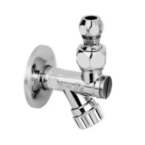 RUBINETTO BUGATTI SOTTOLAVABO A VITONE CON SEDE PIANA SERIE 973 MISURA 1/2"